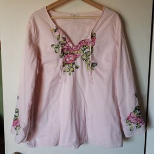 J. Jill embroidered boho blouse